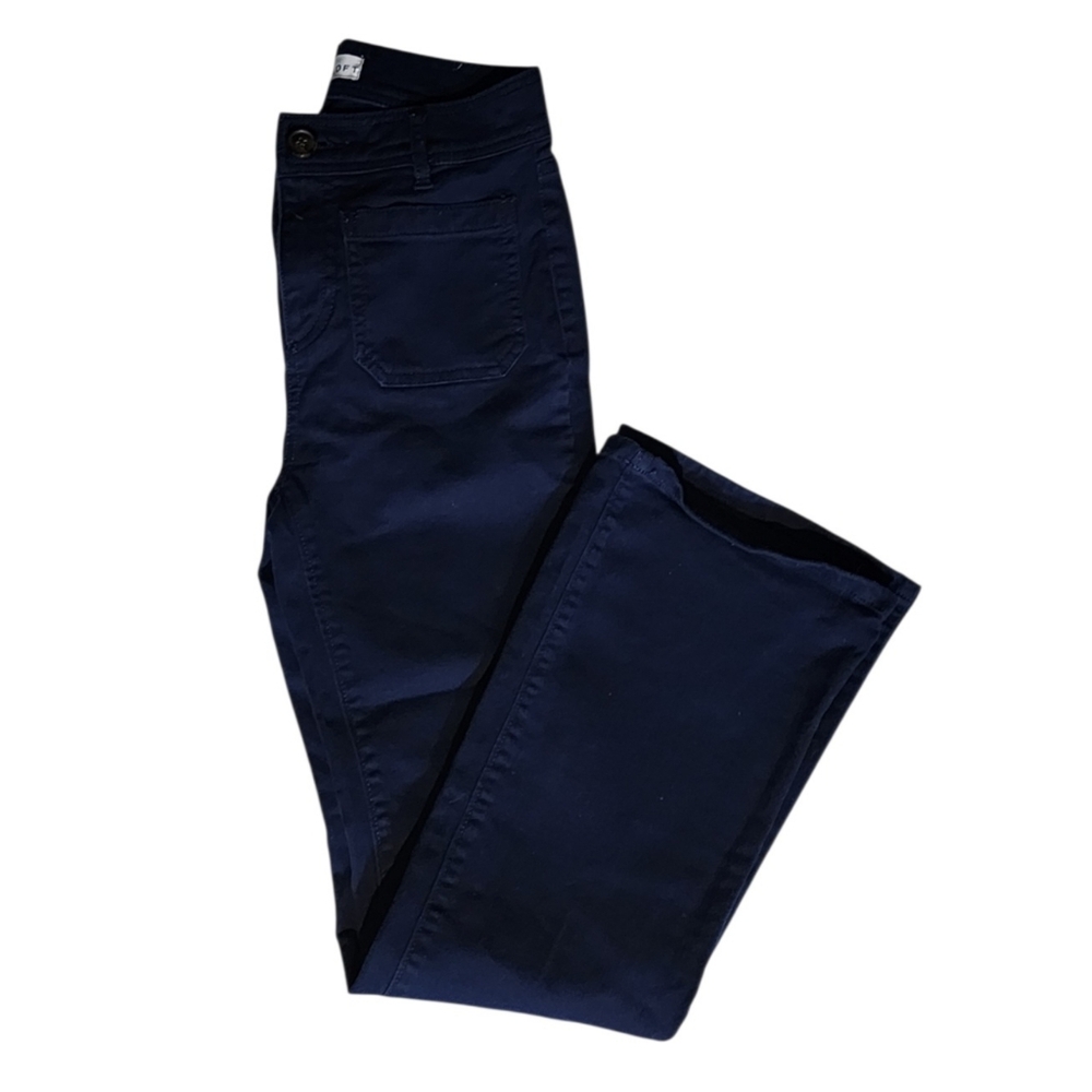LOFT Utility High Rise Slim Flare Pants, Size 00P - Picture 3 of 6